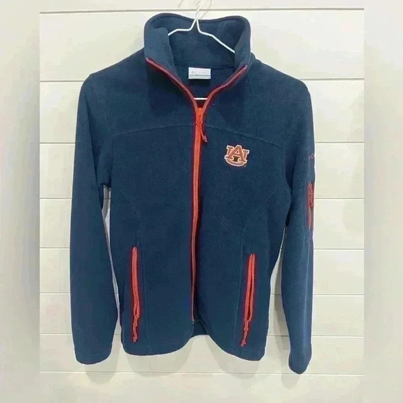 Columbia Jackets & Blazers - Columbia University Auburn Tigers Full Zip Fleece Jacket Womens XSmall Blue